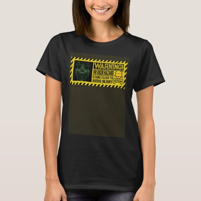 Camiseta Aviso ao Vídeo de Jogos de Realidade Virtual com R (Frente)