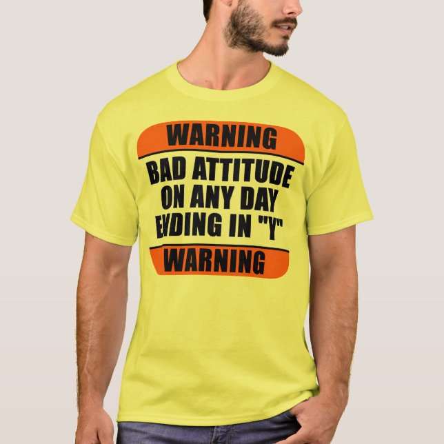 Camiseta Aviso - atitude má (Frente)