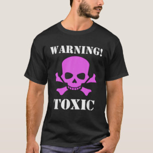 Camiseta Aviso Crânio Tóxico