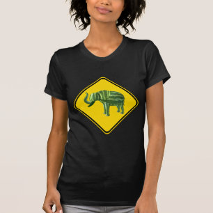 Camiseta Aviso: Cruzamento do elefante da melancia!