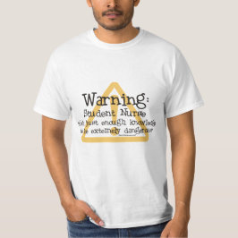 Camiseta Aviso da enfermeira de estudante