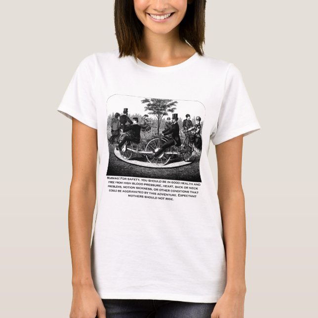 Camiseta Aviso da montanha russa (Frente)
