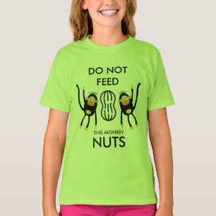 Camiseta Aviso de Alergia a Nozes para Crianças