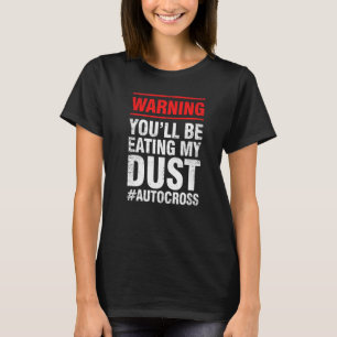 Camiseta Aviso de Autocross Roupas de Automobilismo Corrida