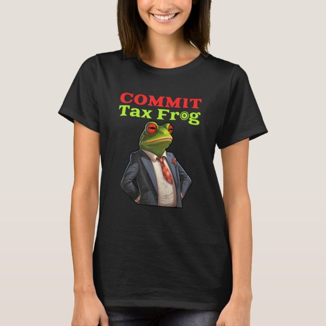 Camiseta Aviso de Fraude de Sapo Fiscal de Confirmação (Frente)