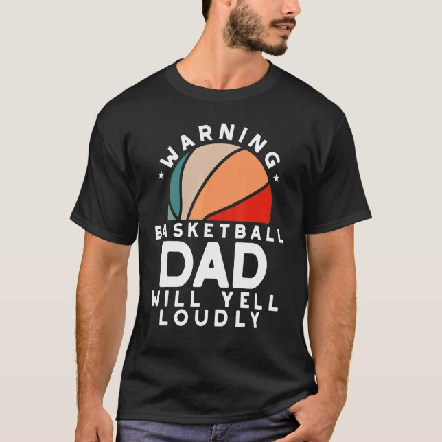 Camiseta Aviso de Pai de Basquete (Frente)