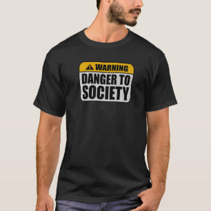 Camiseta Aviso De Perigo Ofensivo Para A Advertência De Cui