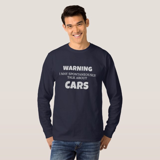 Camiseta Aviso De Presente Para Entusiastas De Carro Pode F (Frente Completa)