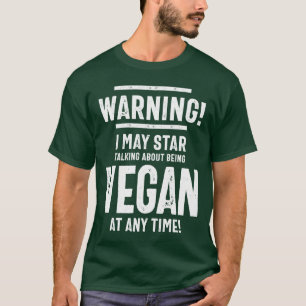 Camiseta Aviso De Presente Vegetariano Posso Começar A Fal