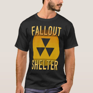 Camiseta Aviso de queda de radiação nuclear Encontre abrigo