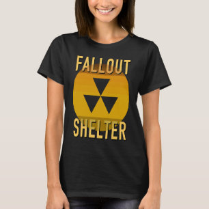 Camiseta Aviso de queda de radiação nuclear Encontre abrigo