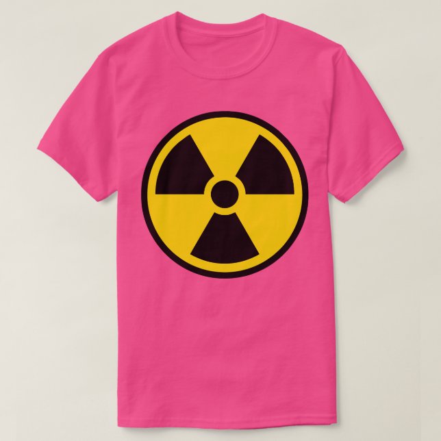 Camiseta Aviso de Radiação Sinal Nuclear de Chernobil (Frente do Design)