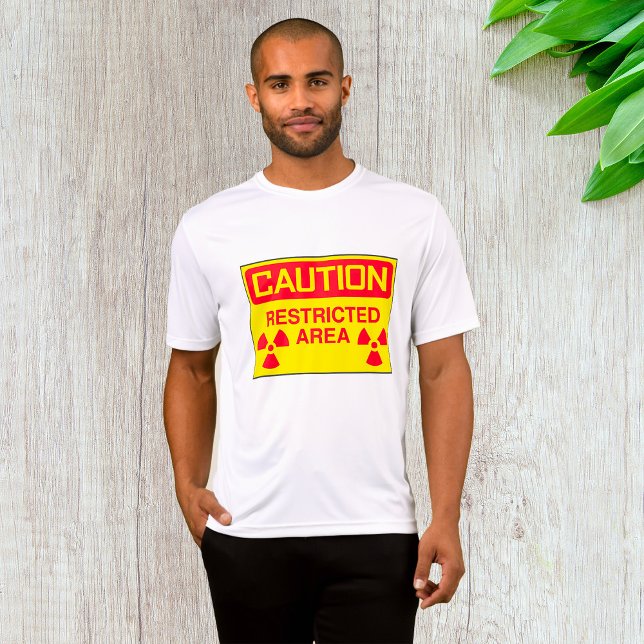 Camiseta Aviso de Risco de Radiação de Área Limitada de Pre (Criador carregado)