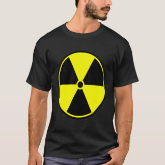 Camiseta Aviso de Risco de Radiação Radioativa com Precauçã