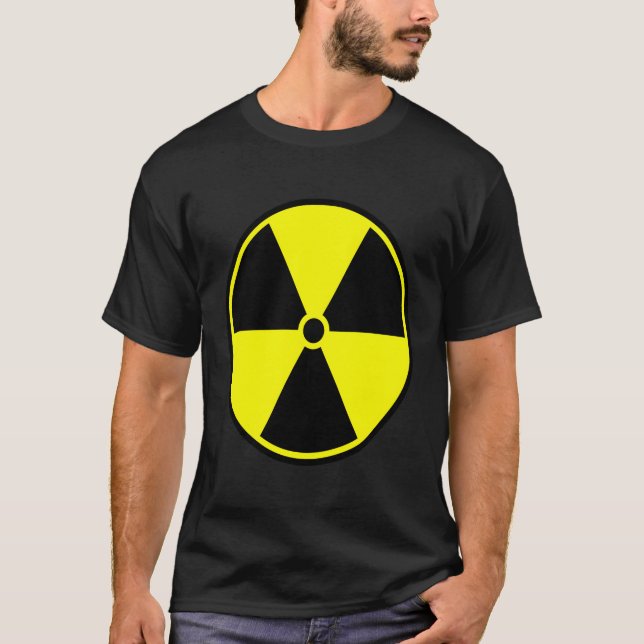 Camiseta Aviso de Risco de Radiação Radioativa com Precauçã (Frente)