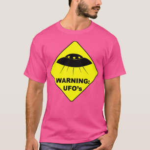 Camiseta Aviso De Ufo - Sinal De Aviso Engraçado Por Voar U