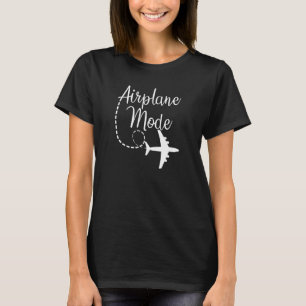 Camiseta Aviso de Viajante de Férias em Modo de Avião