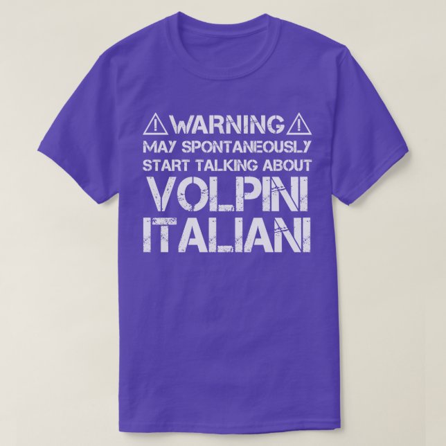 Camiseta Aviso de Volpino Italiano (Frente do Design)