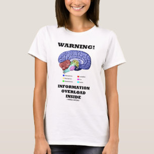 Camiseta Aviso! Dentro de Sobrecarga de Informações (Humor 