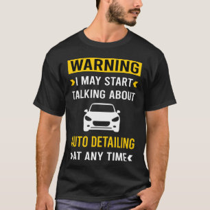 Camiseta Aviso Detalhamento Automático de Carros Detalhe De