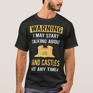 Camiseta Aviso Divertido Castelo de Areia