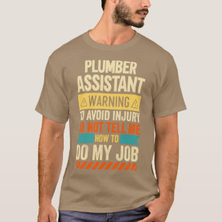 Camiseta Aviso do Assistente de Canalização