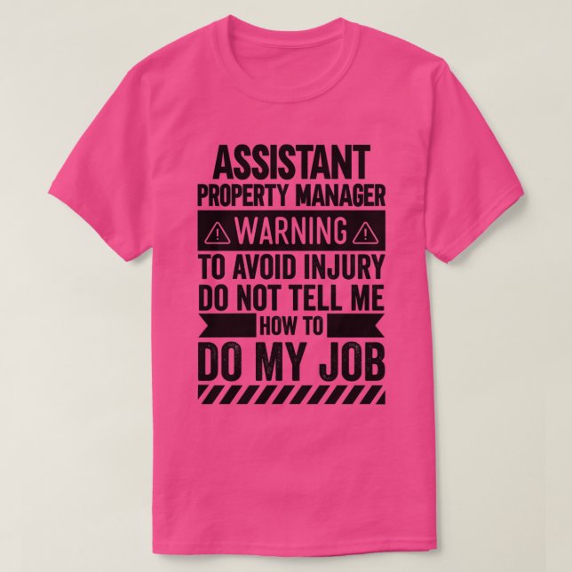 Camiseta Aviso do Gerenciador de Propriedades do Assistente (Frente do Design)