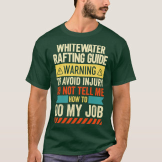 Camiseta Aviso do Guia de Rafagem Whitewater