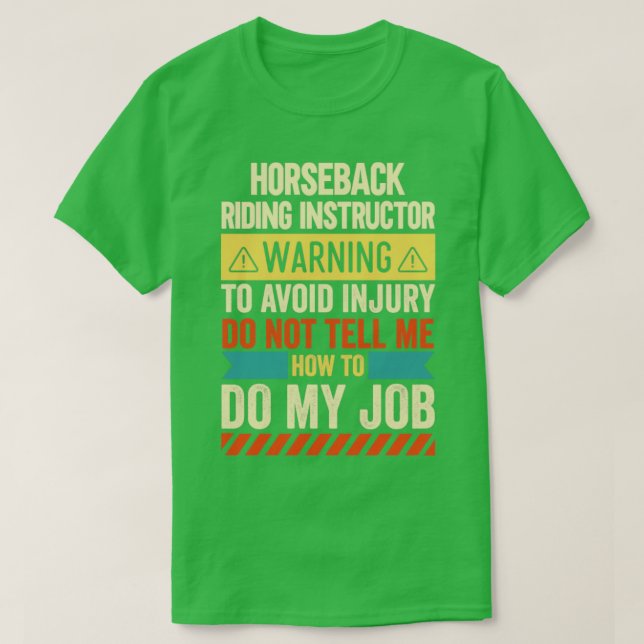 Camiseta Aviso do Instrutor de Ancoragem de Horseback (Frente do Design)
