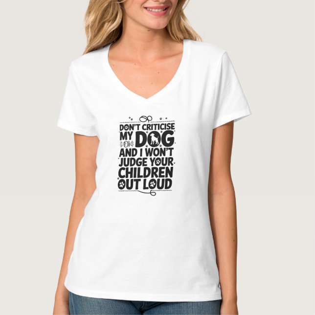 Camiseta Aviso do Proprietário do Cachorro (Frente)