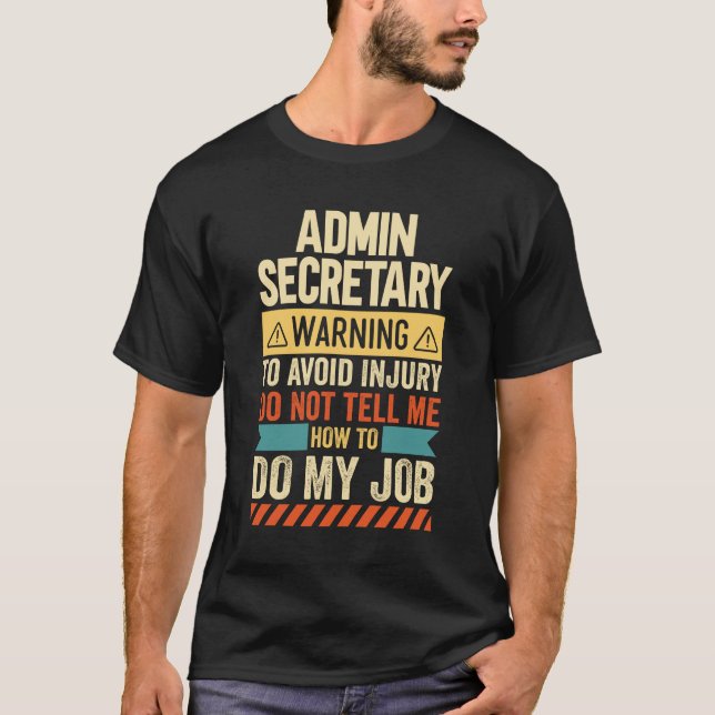 Camiseta Aviso do Secretário Admin (Frente)