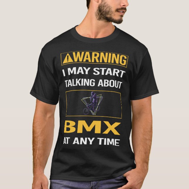 Camiseta Aviso engraçado BMX (Frente)