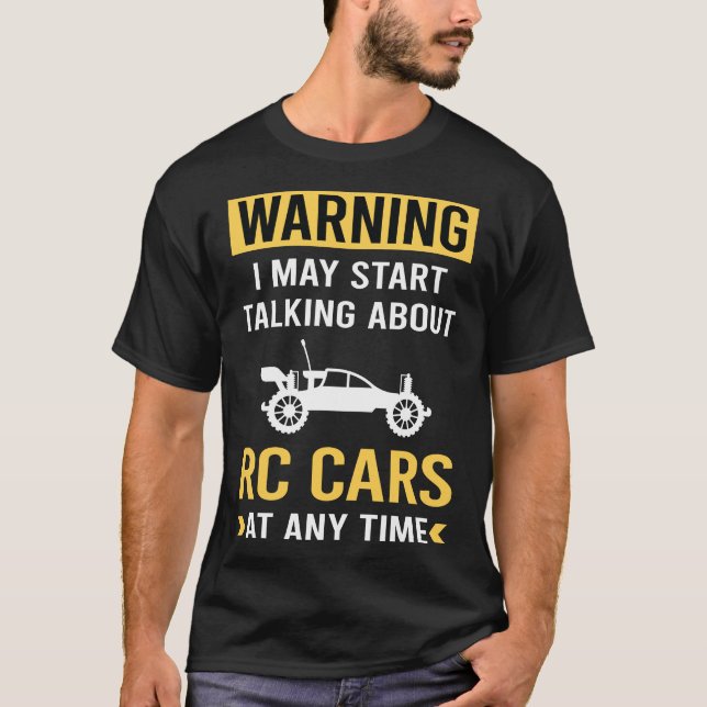 Camiseta Aviso Engraçado Carros de Carro RC (Frente)