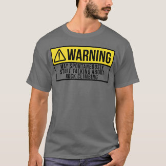 Camiseta Aviso Esportes Escalada em Rocha Escalador Present