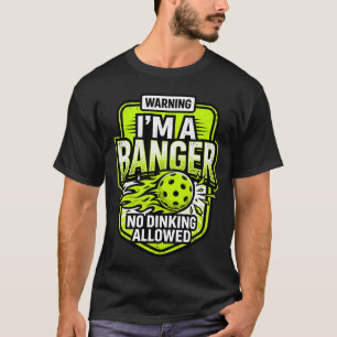 Camiseta Aviso Eu Sou um Banger Jogador de Pickleball Diver