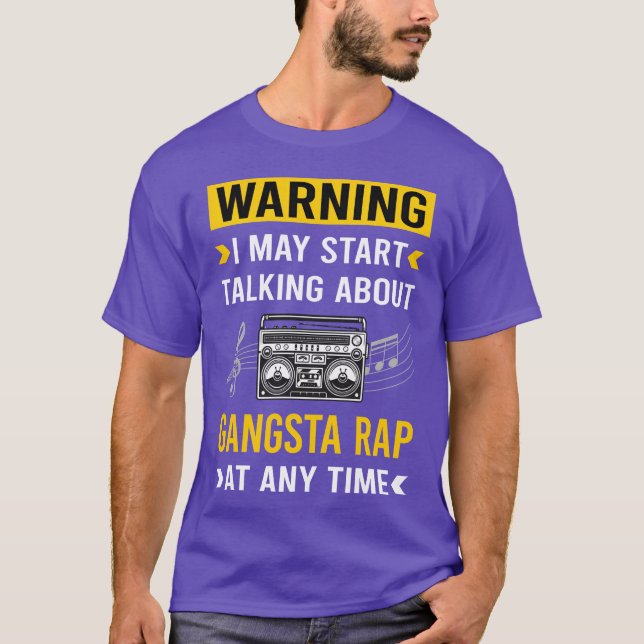 Camiseta Aviso Gangsta Rap Rapping Rapper boy (Frente)