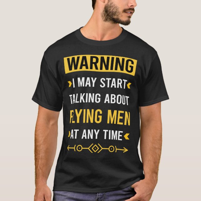 Camiseta Aviso Homens Voadores Dança (Frente)
