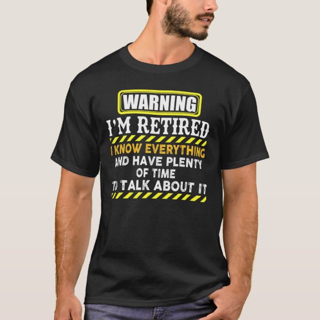 Camiseta Aviso Im Recansado - Para Mais velho Legal Pension (Frente)