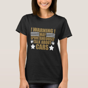 Camiseta Aviso Mecânico Automático Posso Falar Espontaneame