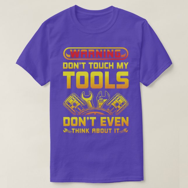 Camiseta Aviso não toque no meu presente de corrida de gara (Frente do Design)