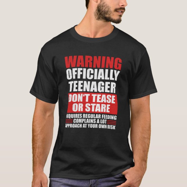 Camiseta Aviso Oficialmente Adolescente (Frente)