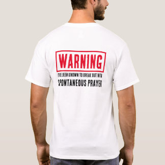 Camiseta Aviso Oração Espontânea Engraçado Religioso