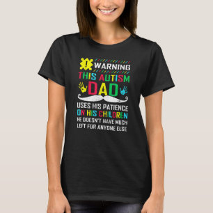 Camiseta Aviso Pai Autismo Conscientização Autista Suporte