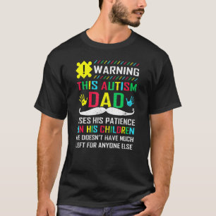 Camiseta Aviso Pai Autismo Conscientização Autista Suporte