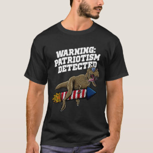 Camiseta Aviso Patriotismo Detectado Independência American