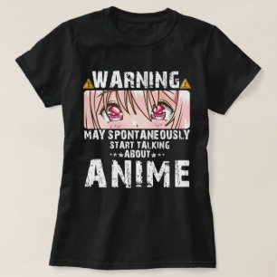Camiseta Aviso Pode Começar A Falar De Anim De Forma Espon