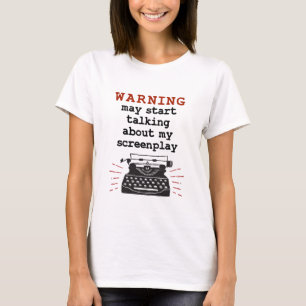 Camiseta Aviso Pode Começar A Falar Sobre A Minha Tela