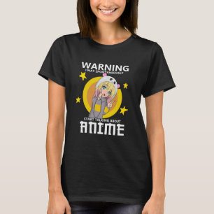 Camiseta aviso pode começar a falar sobre anime