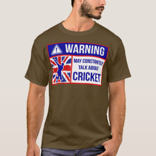 Camiseta Aviso Pode Constantemente Falar Sobre Críquete1