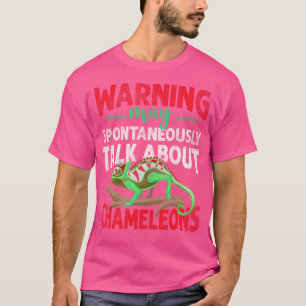 Camiseta Aviso Pode Falar Espontaneamente Sobre Camaleões